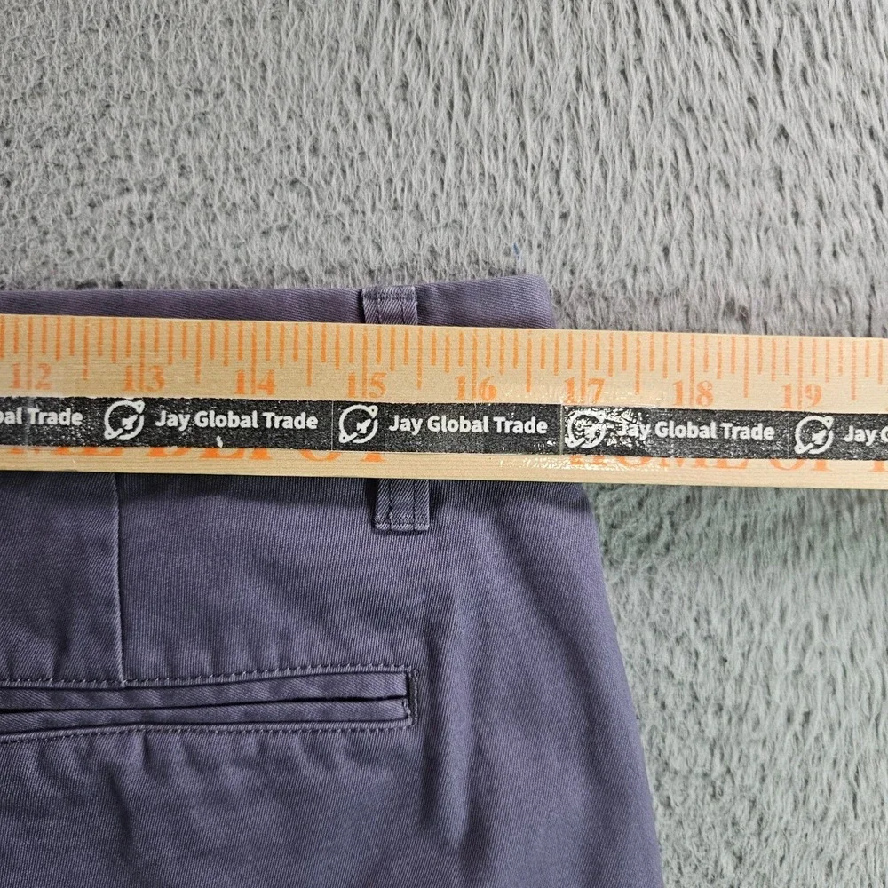 Bonobos Mens Slim Fit Washed Chino Pants Purple Gray 33x32 Casual Trousers